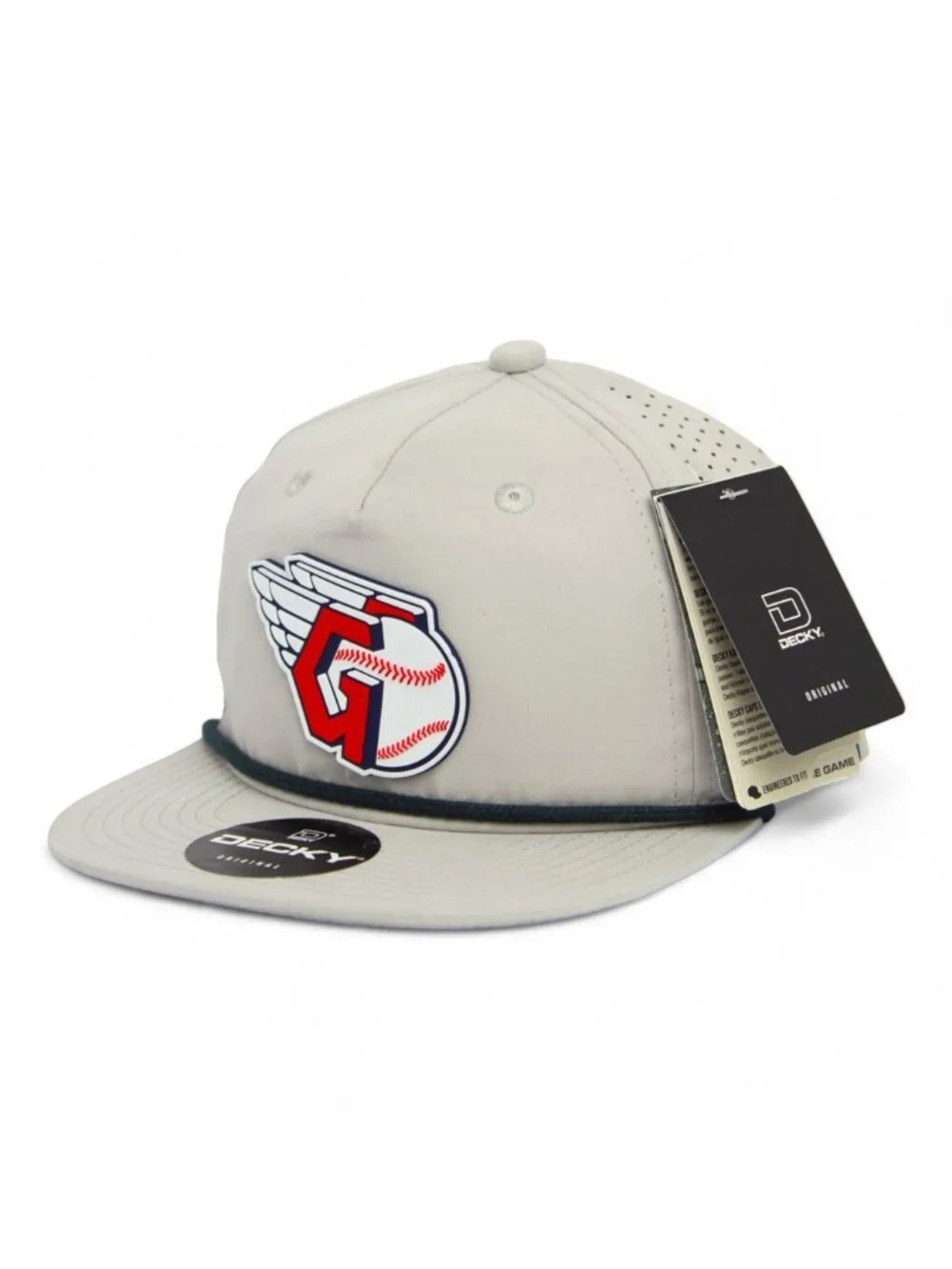 Cleveland Guardians 3D Perforated Rope Hat- Grey/ Charcoal